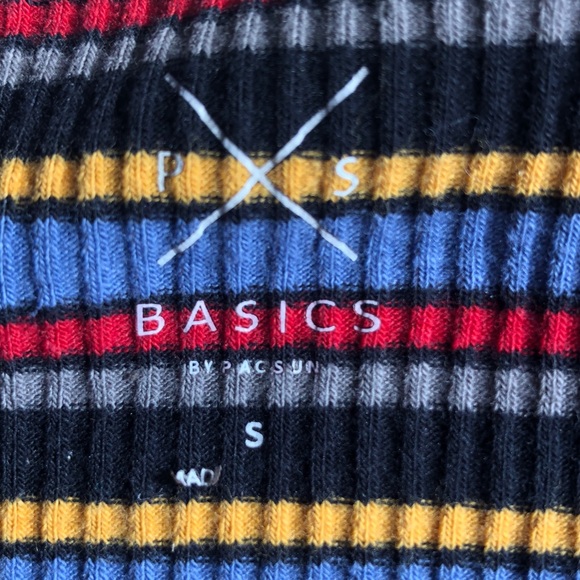 PS Basics - PacSun Striped V-Neck Long Sleeve Top - Picture 4 of 4